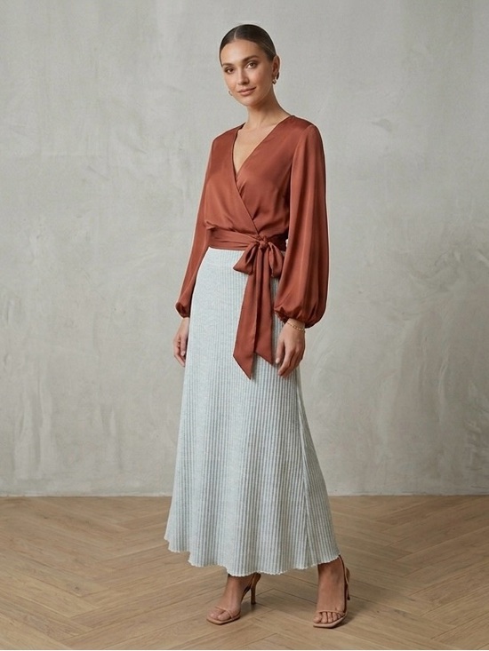 Zara Dresses & Skirts - Zara Seafoam Ribbed Knit Maxi Skirt, Size Large